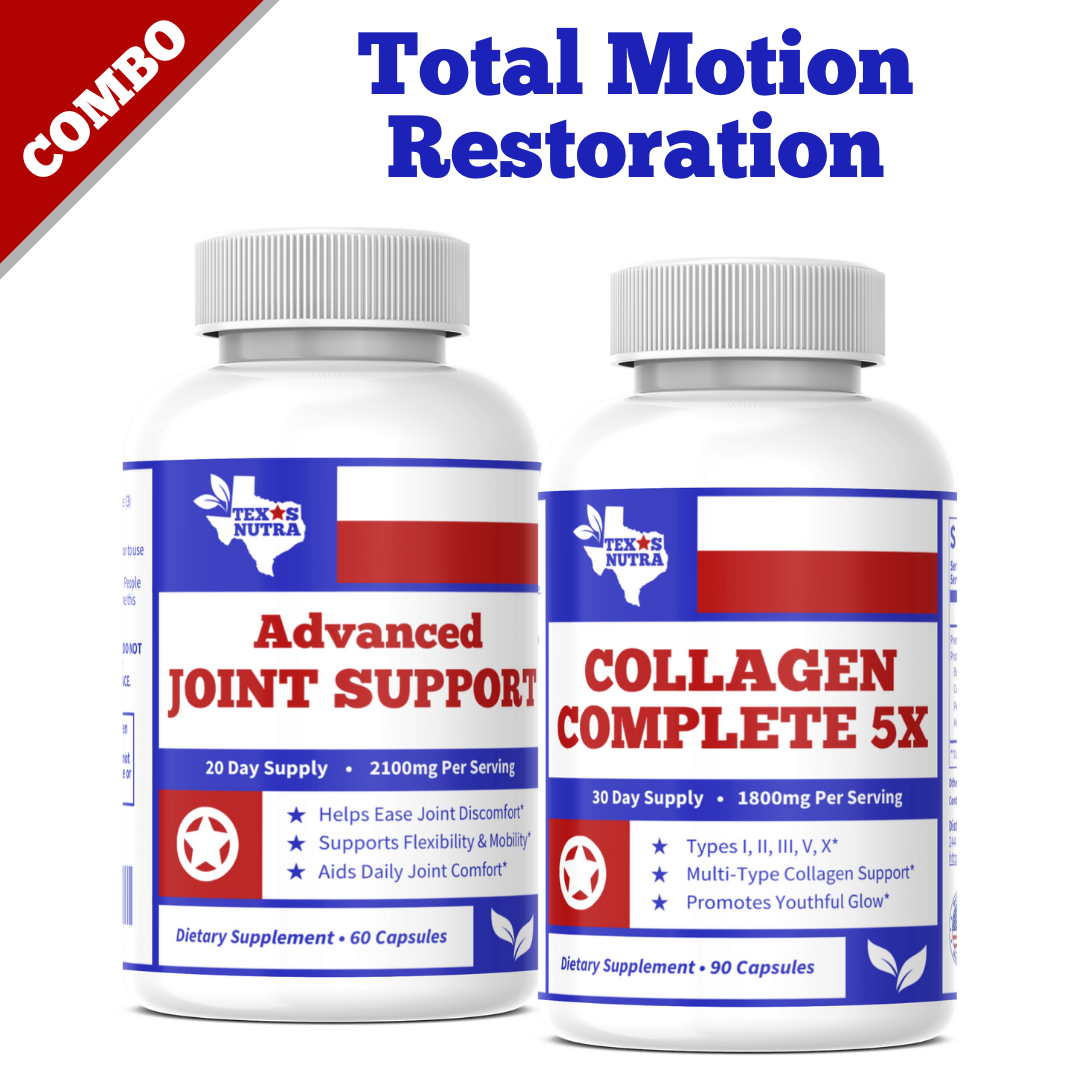 Total Motion Restoration Bundle: Joint, Tendon & Ligament Kit (Glucosamine + Multi-Collagen)