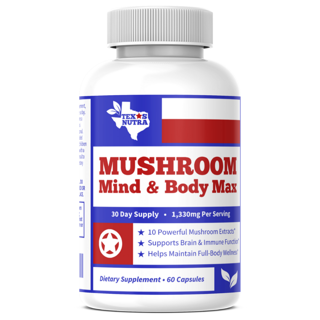 Mushroom Mind & Body Max 1330mg – 10 Mushroom Complex for Brain & Immune Support