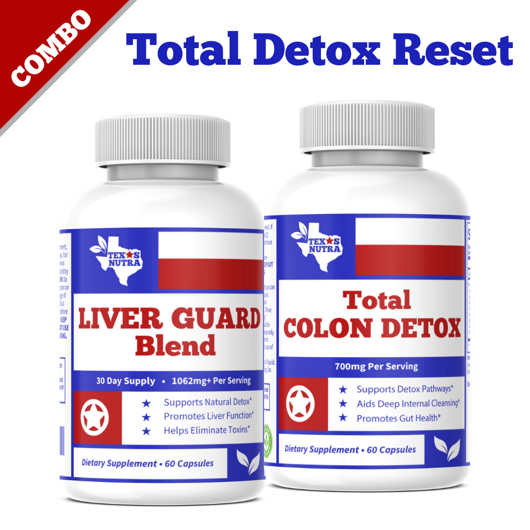 Total Detox Reset Bundle: Liver & Colon Cleanse Kit (Natural Flush Formula)