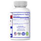Magnesium glycinate supplement bottle back label with Supplement Facts panel
