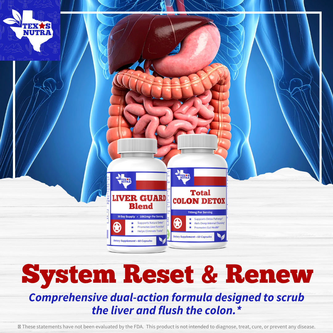 Total Detox Reset Bundle: Liver & Colon Cleanse Kit (Natural Flush Formula)