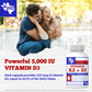 Vitamin K2 + D3 supplement bottle with white cap and red/blue label