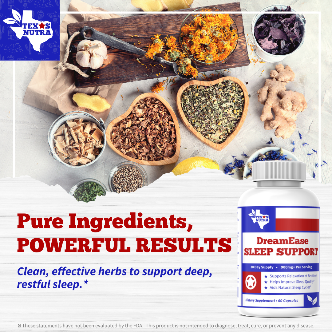 DreamEase Sleep Support 900mg+ – Natural Sleep Aid & Restful Nighttime Support