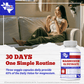 Magnesium glycinate bottle with 30-day supply red/blue label and white cap