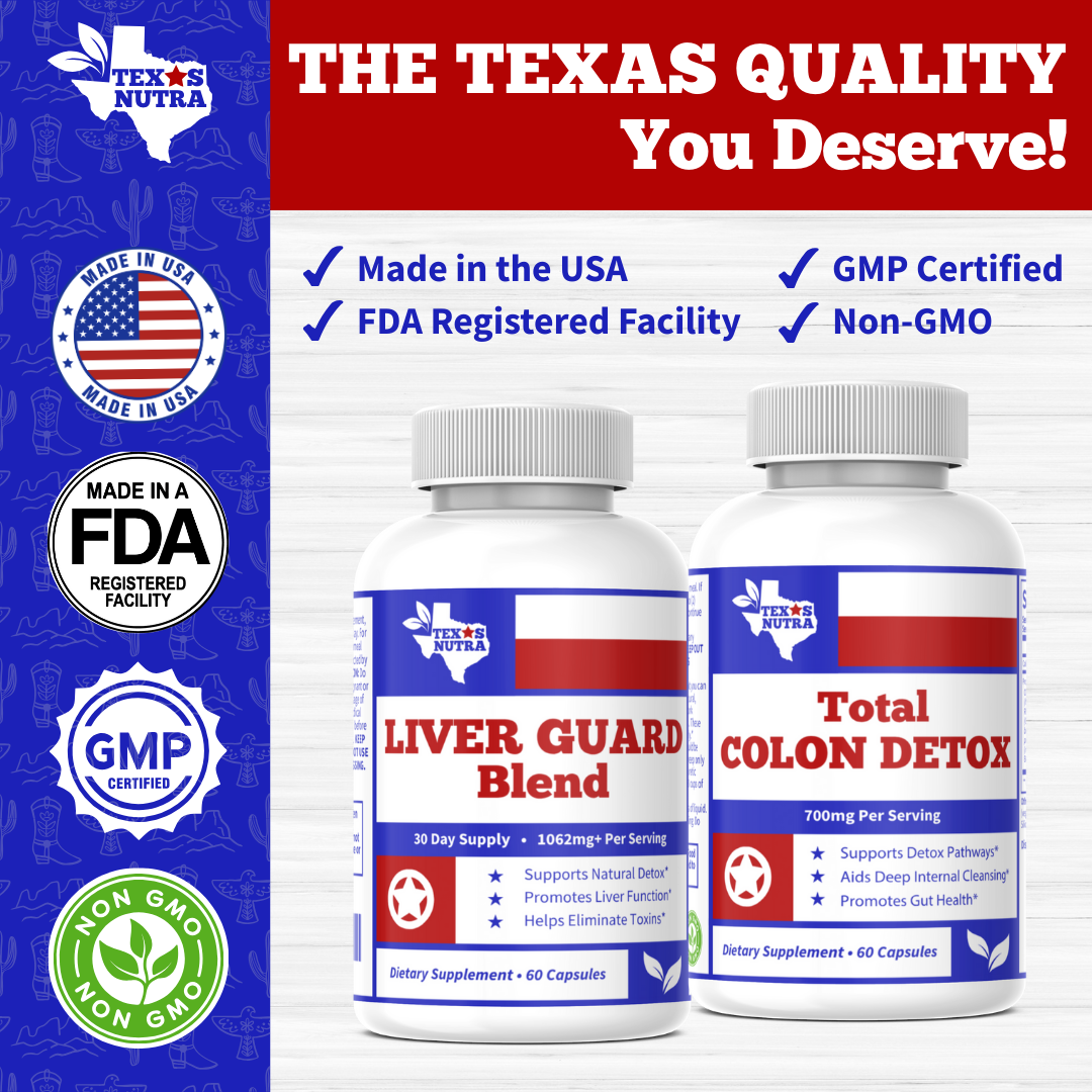 Total Detox Reset Bundle: Liver & Colon Cleanse Kit (Natural Flush Formula)