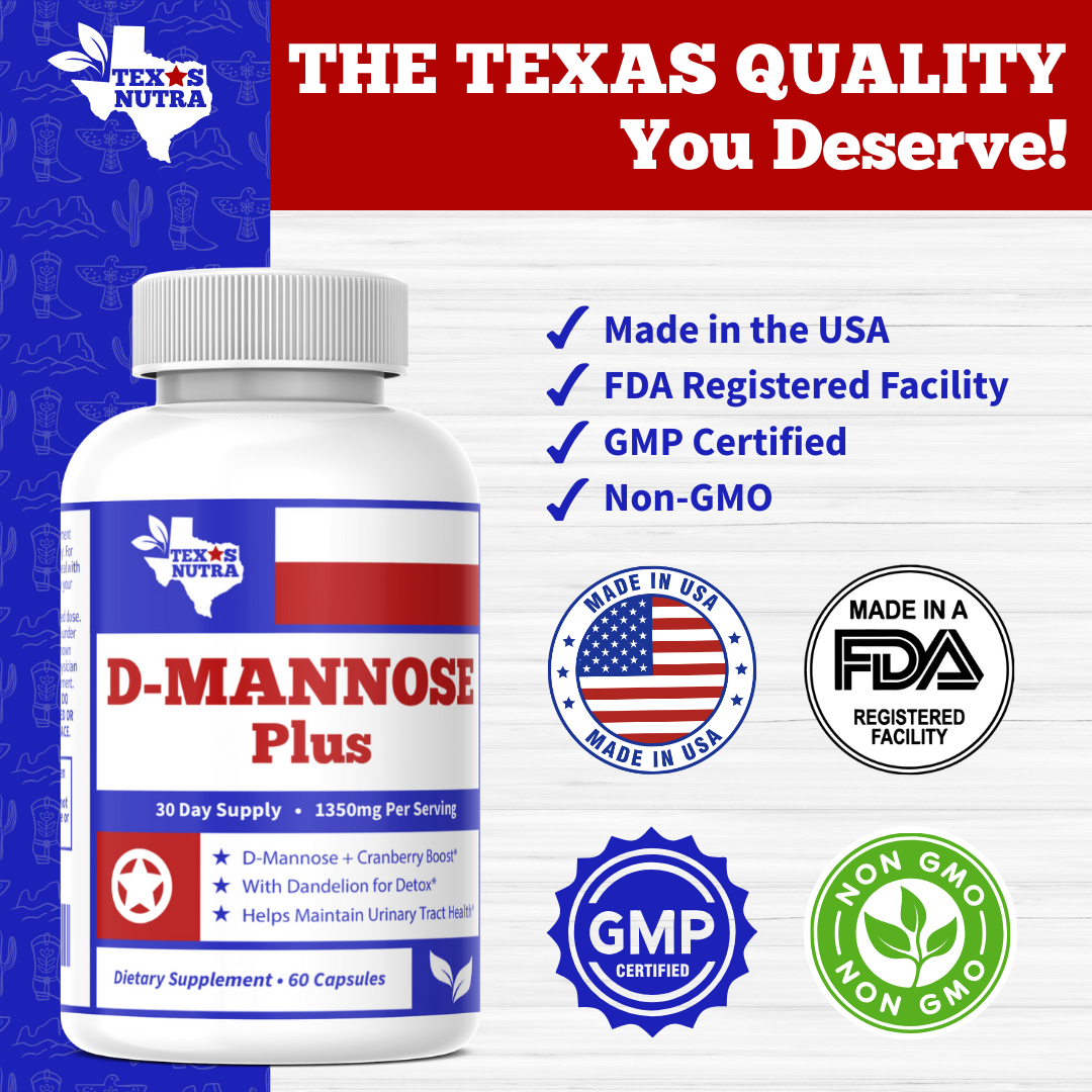 D-Mannose Plus 1350mg – Urinary Tract Health & Bladder Cleanse